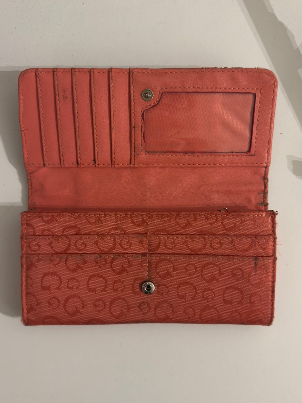 Guess Red Patchwork Clutch with Gold Emblem - Picture 3 of 4